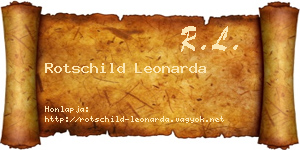 Rotschild Leonarda névjegykártya